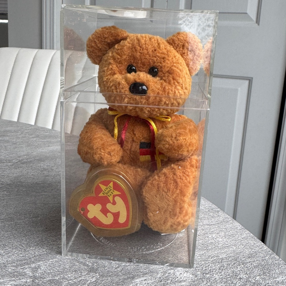 Ty Beanie Baby Germania the Bear RARE with Errors...Hang Tag in Wrote in Germa - Picture 4 of 4